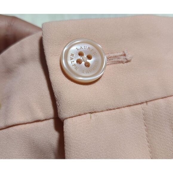 NWT|Lauren Ralph Lauren Pleated Georgette Shorts, Pale Pink, 6 - Picture 10 of 12